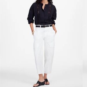 Madewell Seamed Utility Barrel-Leg Pants